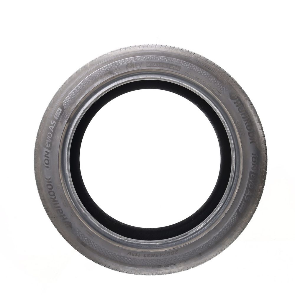 Set of (2) Used 285/45R21 Hankook iON evo AS SUV Sound Absorber EV 113V - 7/32 - Image 3