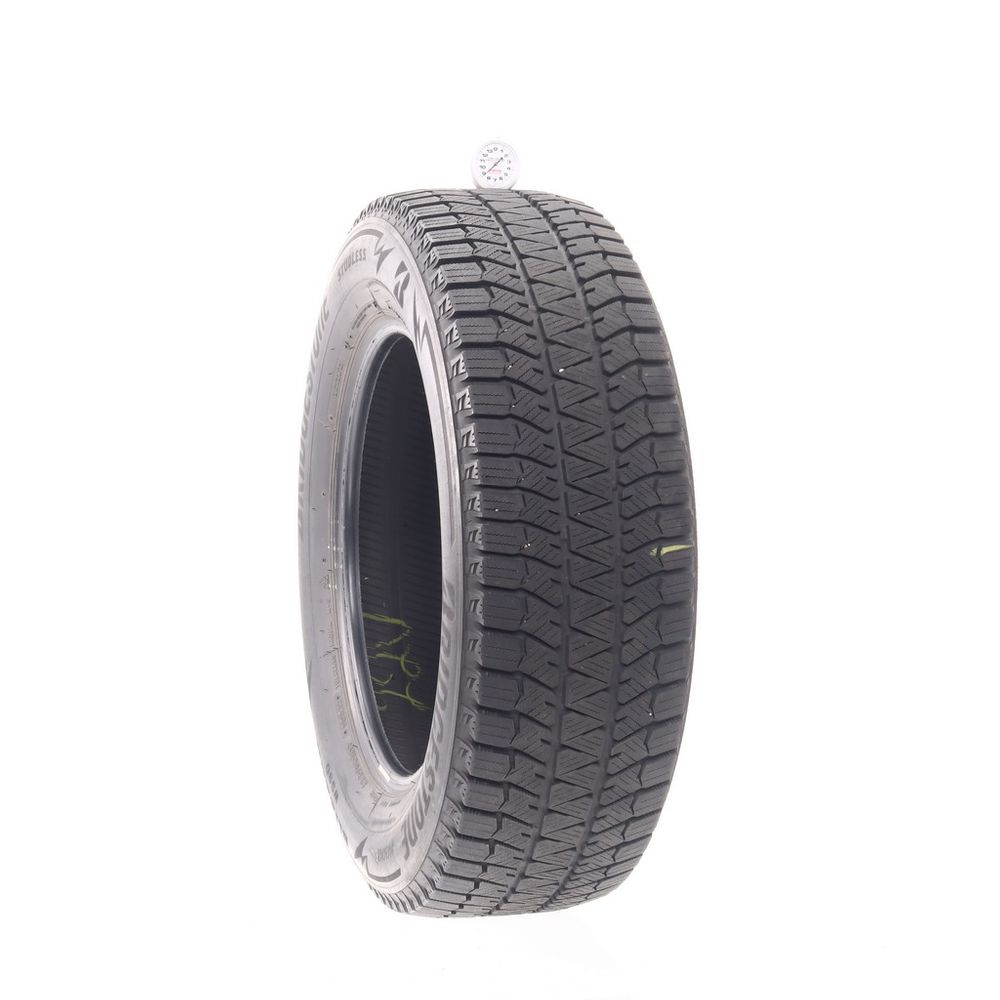Set of (2) Used 225/65R17 Bridgestone Blizzak WS90 Studless 102H - 8.5-9.5/32 - Image 1