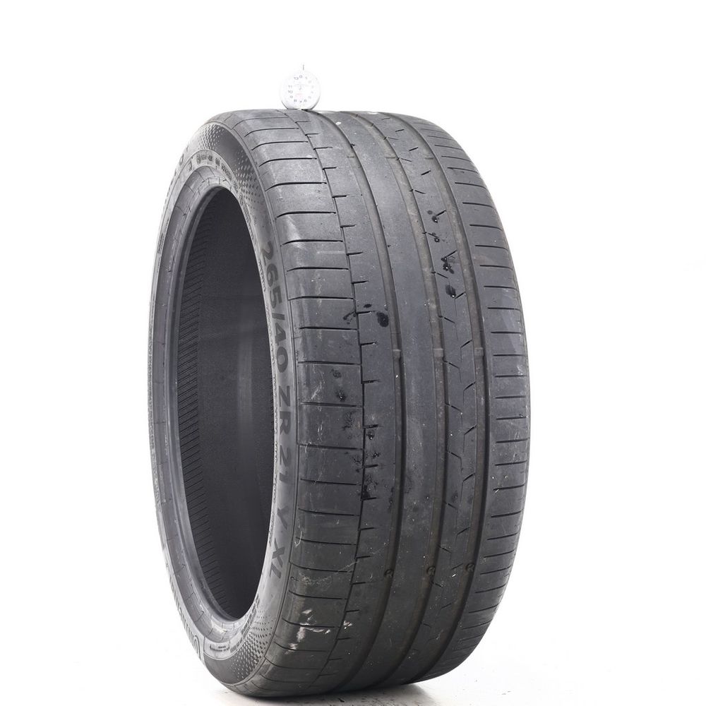Set of (4) Used 265/40ZR21 Continental SportContact 6 105Y - 5.5-7/32 - Image 4