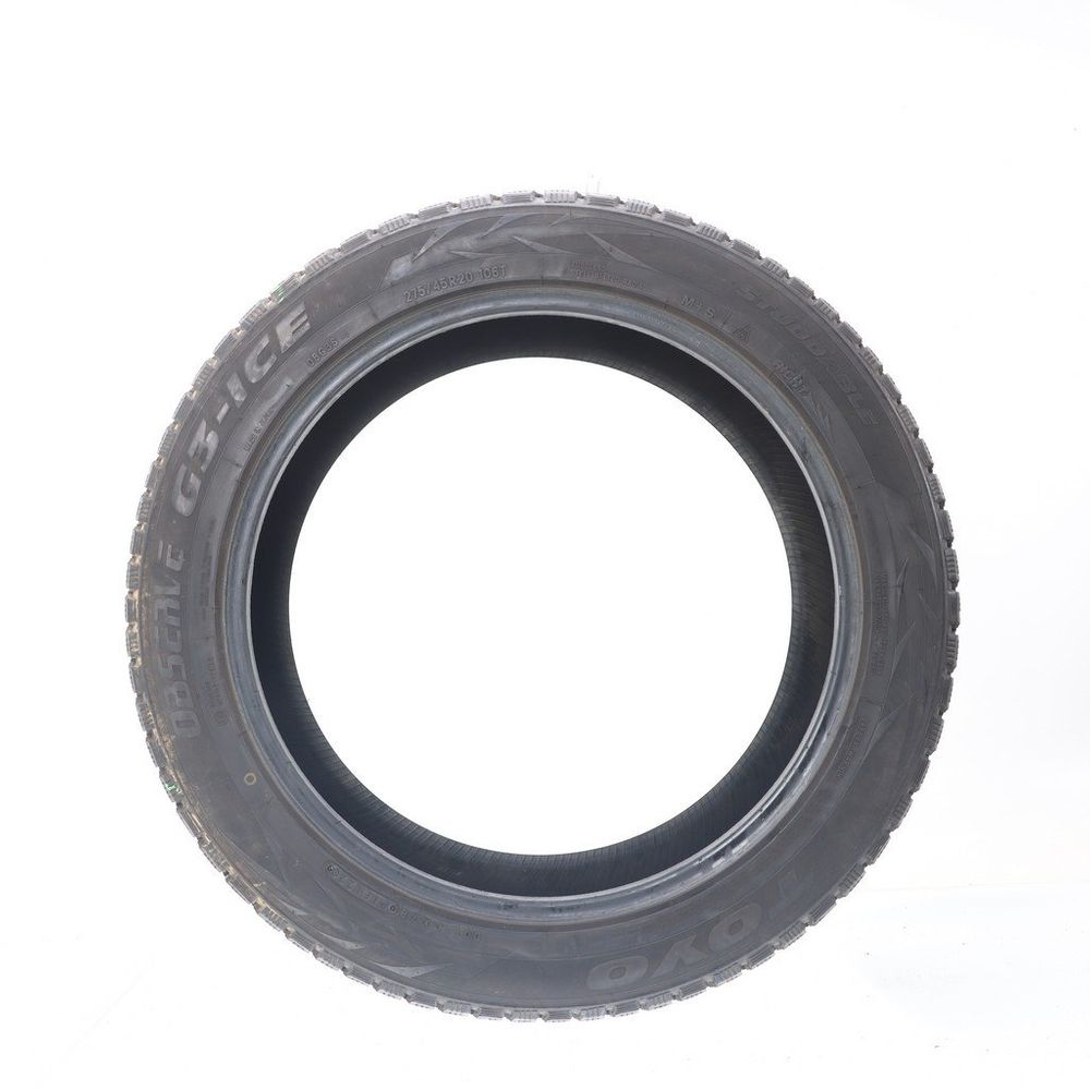 Set of (2) Used 275/45R20 Toyo Observe G3-Ice Studdable 106T - 10.5/32 - Image 3