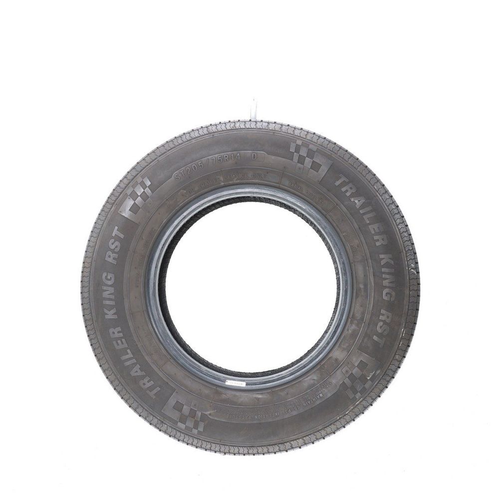 Set of (2) Used ST 205/75R14 Trailer King RST 105/101M D - 5.5/32 - Image 3