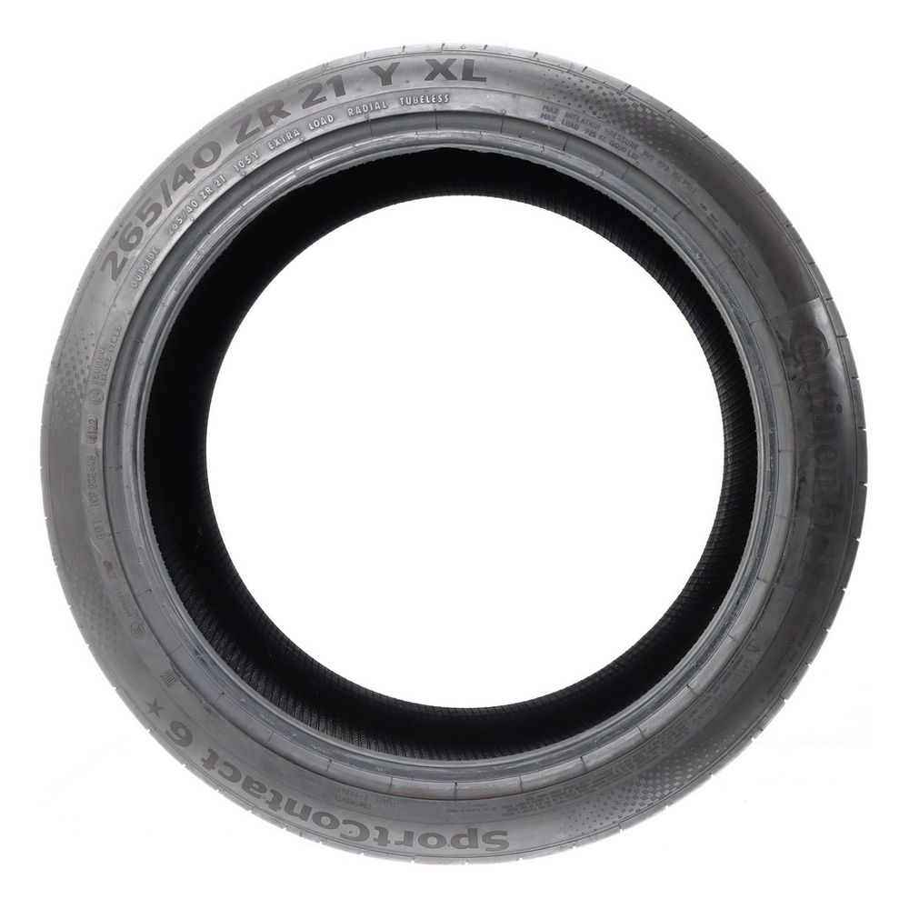 Set of (4) Used 265/40ZR21 Continental SportContact 6 105Y - 5.5-6/32 - Image 3
