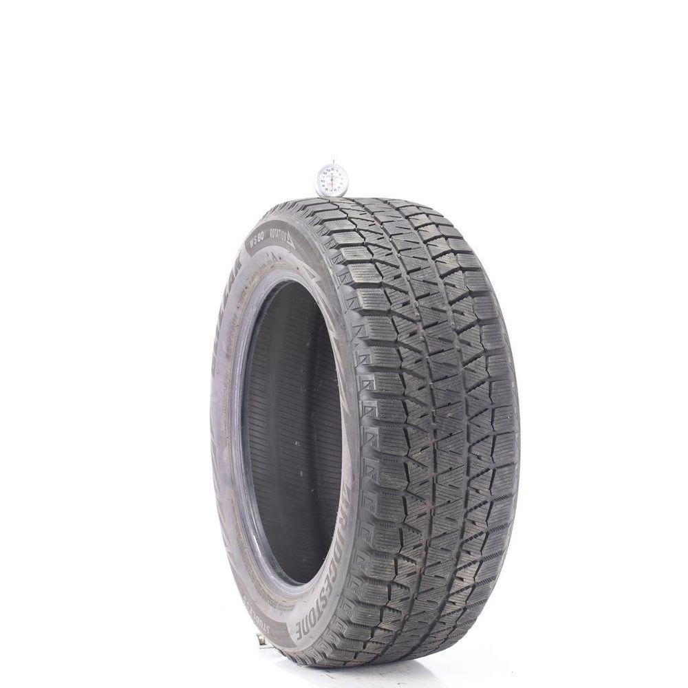 Set of (2) Used 225/55R17 Bridgestone Blizzak WS80 97H - 6.5-7/32 - Image 1