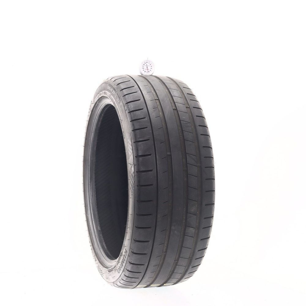 Set of (2) Used 245/40ZR19 Kumho Ecsta PS91 98Y - 6.5/32 - Image 1