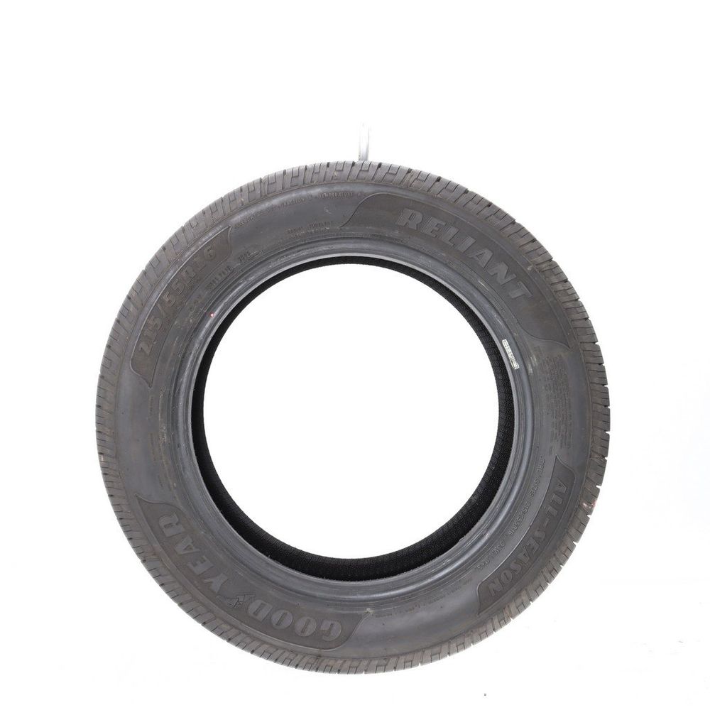 Set of (4) Used 215/55R16 Goodyear Reliant All-season 93V - 7.5-9/32 - Image 6