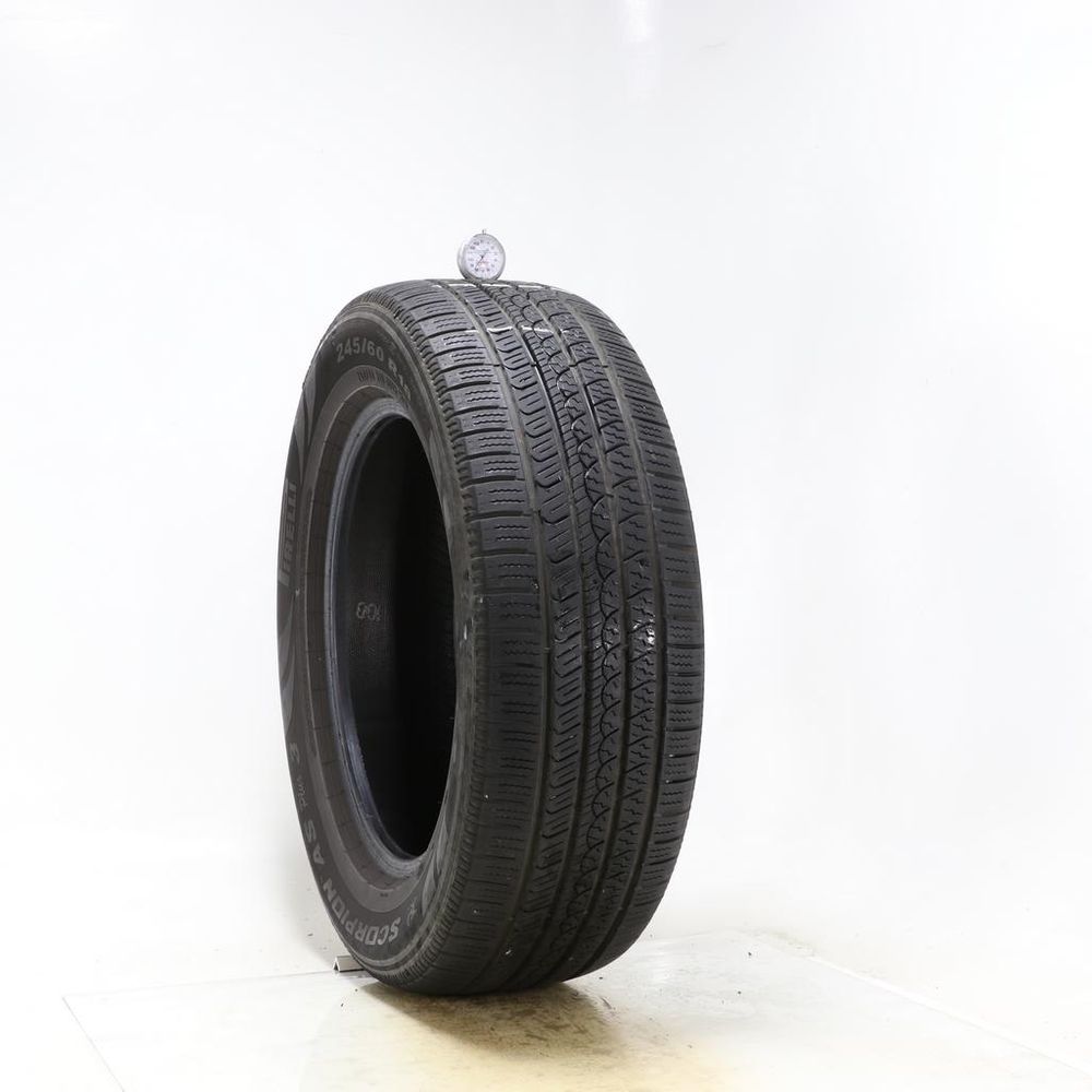 Set of (2) Used 245/60R18 Pirelli Scorpion AS Plus 3 105H - 7.5-8.5/32 - Image 4