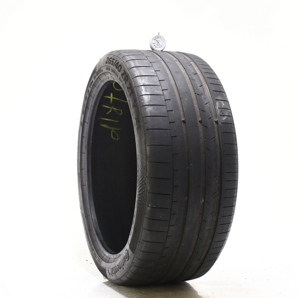 Set of (4) Used 265/40ZR21 Continental SportContact 6 105Y - 4.5-5/32 - Image 4