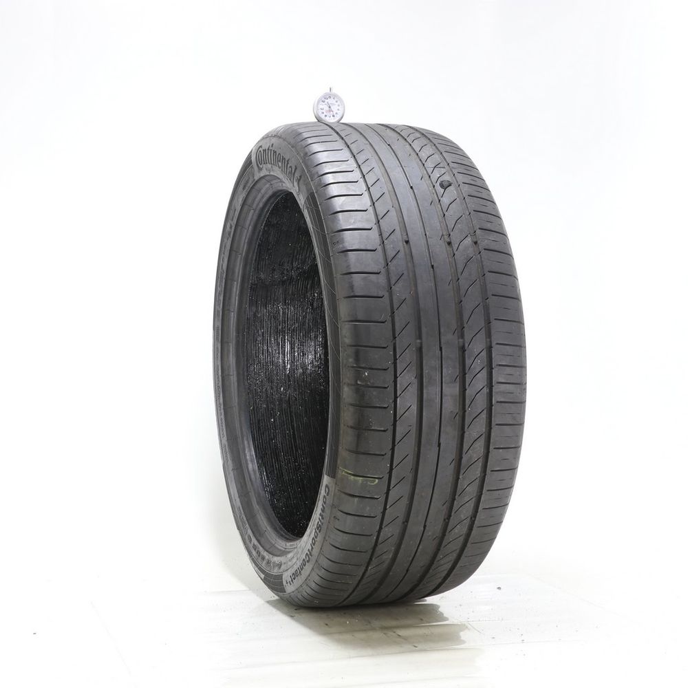 Set of (2) Used 285/40R22 Continental ContiSportContact 5 ContiSeal 110Y - 6-7.5/32 - Image 1