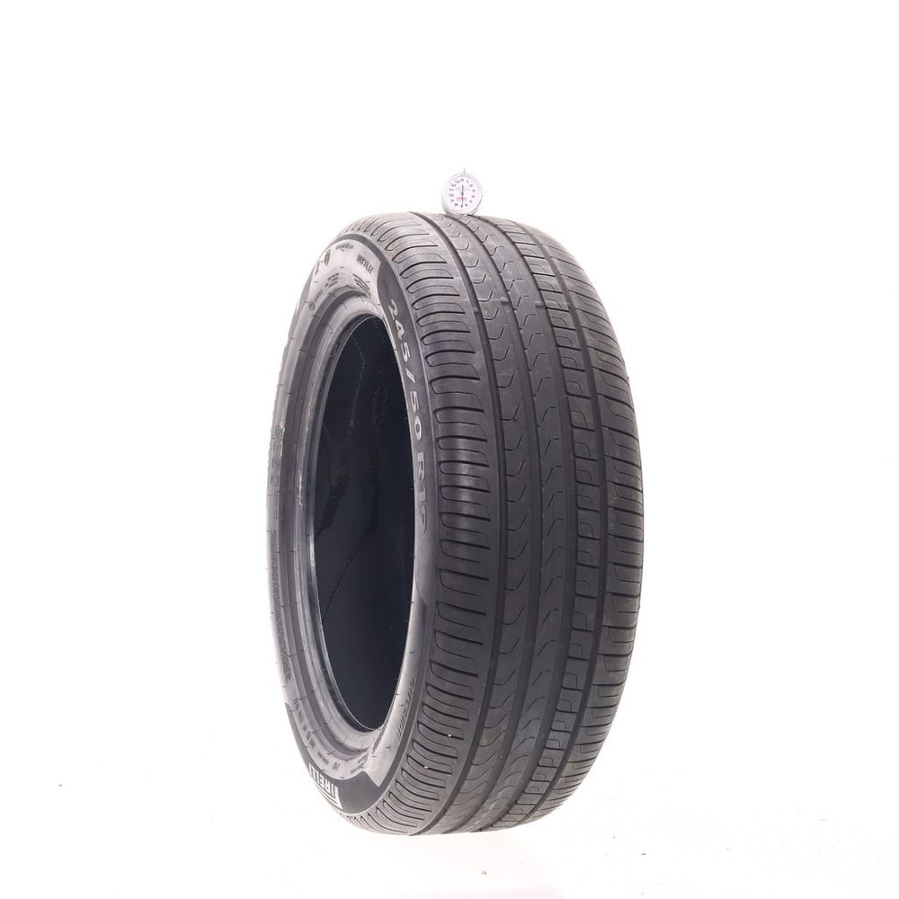 Set of (2) Used 245/50R19 Pirelli Cinturato P7 Run Flat 105W - 6.5-8/32 - Image 1