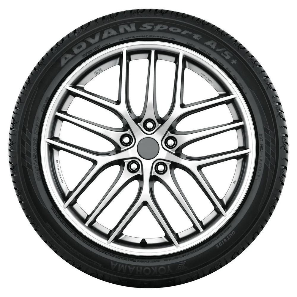 Set of (2) New 235/40R19 Yokohama Advan Sport A/S+ 96Y - Image 2
