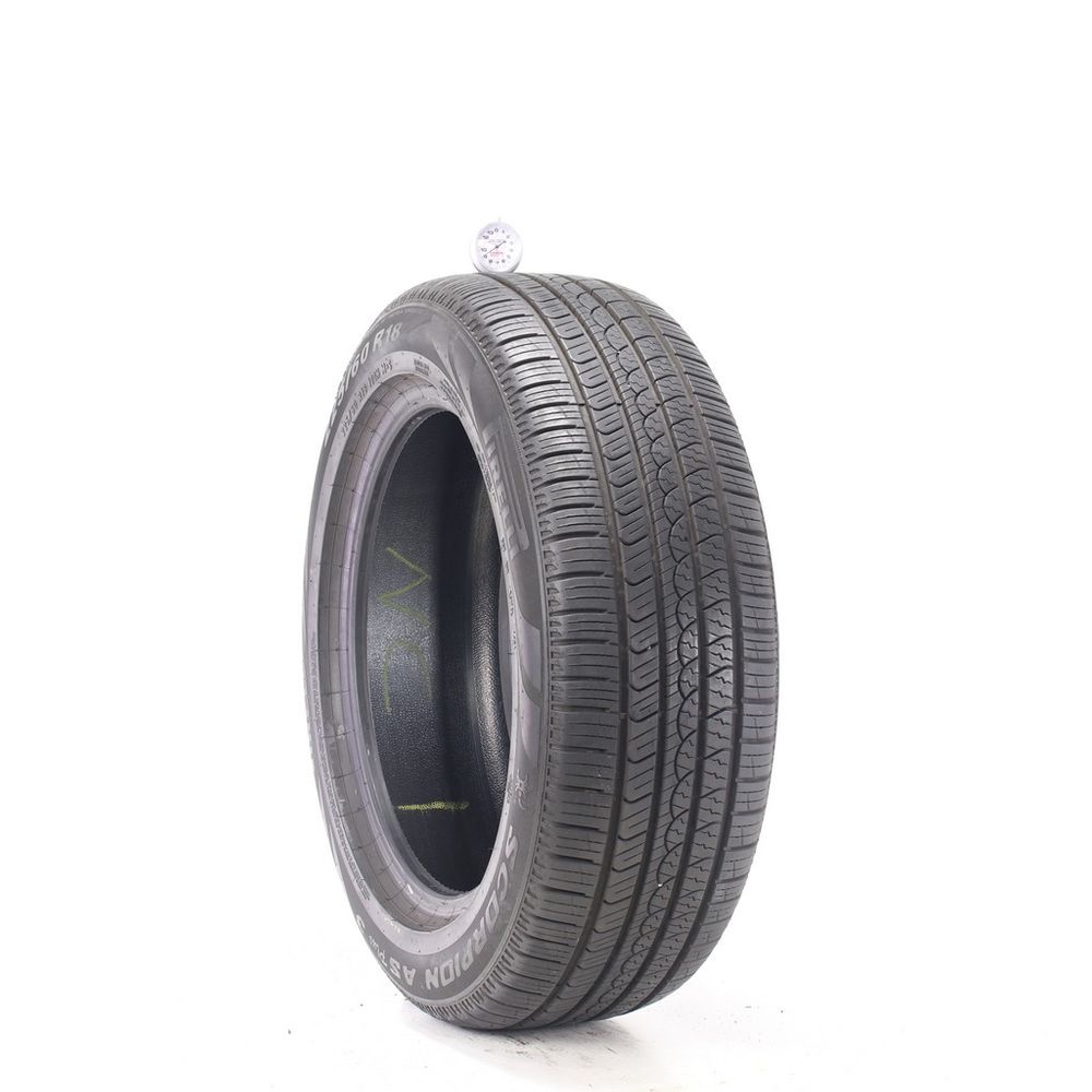 Set of (2) Used 225/60R18 Pirelli Scorpion AS Plus 3 100H - 9-9.5/32 - Image 1