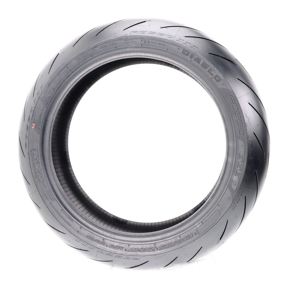 Set of (4) New 190/55ZR17 Pirelli Diablo Rosso III 75W - Image 3