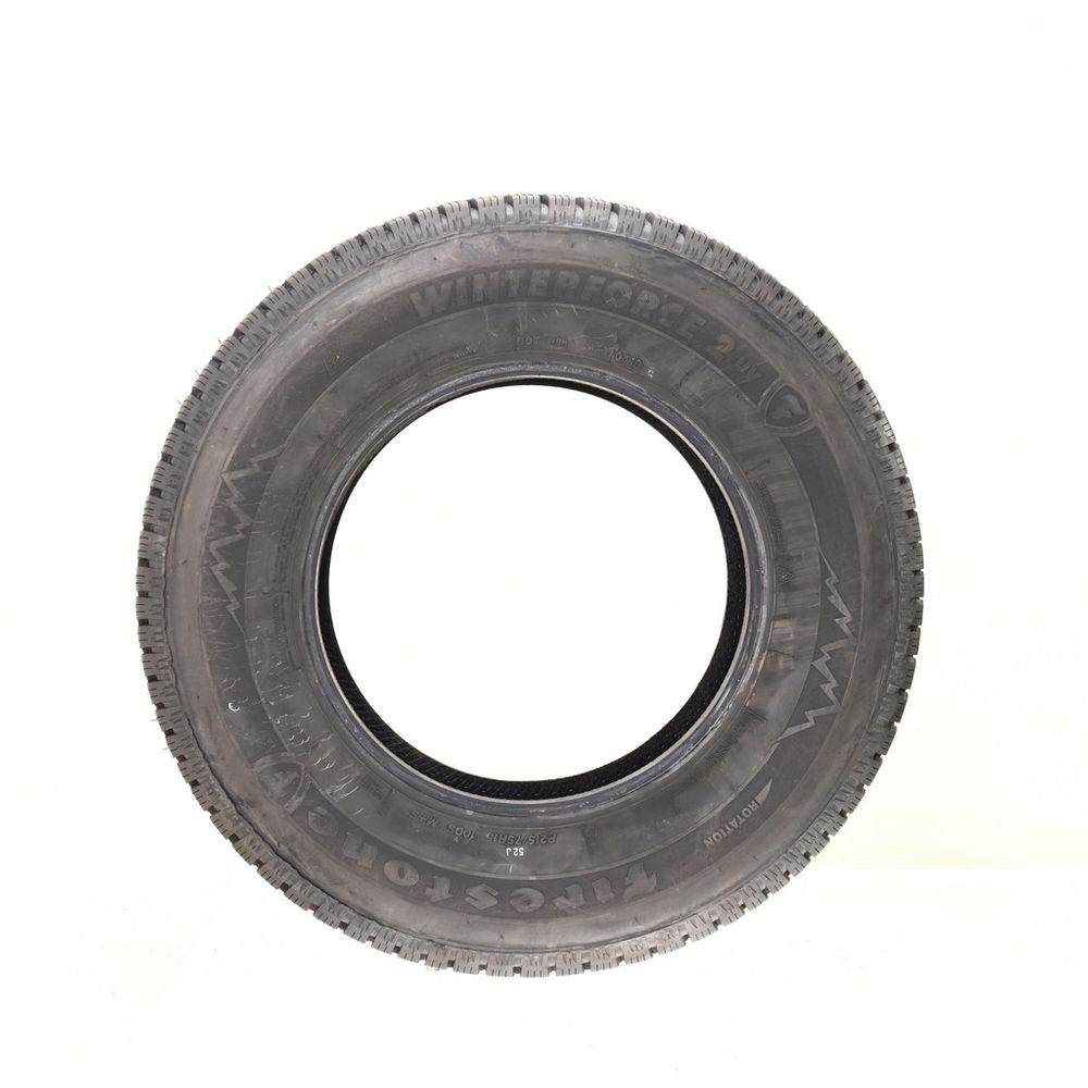 Set of (4) Driven Once 215/75R15 Firestone Winterforce 2 UV 100S - 12/32 - Image 3