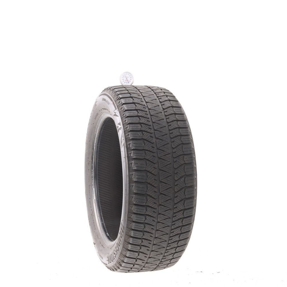 Set of (2) Used 215/55R17 Bridgestone Blizzak WS90 Studless 94H - 6-7/32 - Image 1
