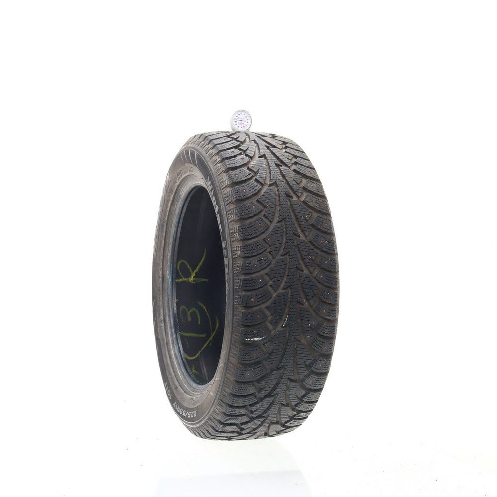 Used 225/55R17 Hankook Winter i*Pike (W409) Studded 101T - 10.5/32 - Image 1