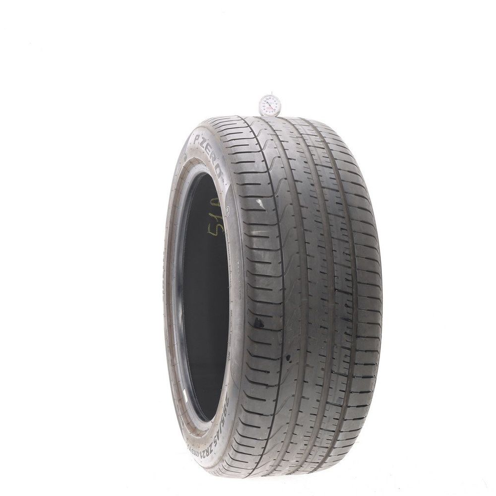 Set of (2) Used 285/45ZR21 Pirelli P Zero B1 113Y - 5-5.5/32 - Image 1