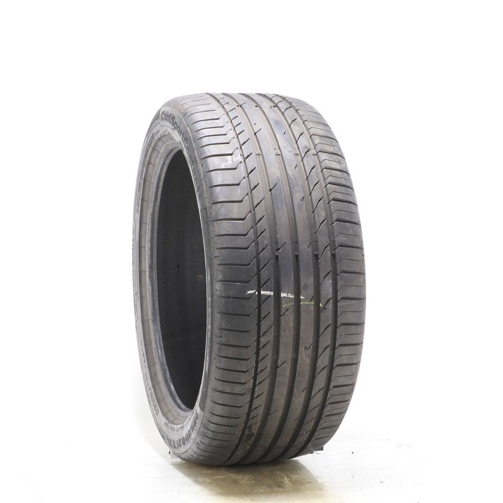 Set of (2) Driven Once 285/40R21 Continental ContiSportContact 5 AO 109Y - 9/32 - Image 1