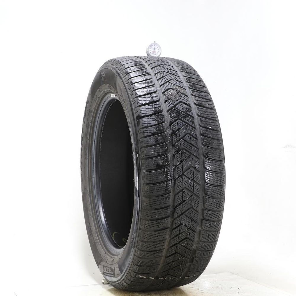 Set of (2) Used 255/55R19 Pirelli Scorpion Winter AO 111H - 7.5/32 - Image 1