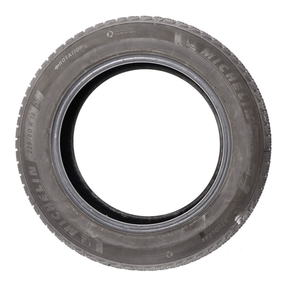 Set of (2) Used 225/60R18 Michelin X-Ice Snow 100H - 7-8/32 - Image 6