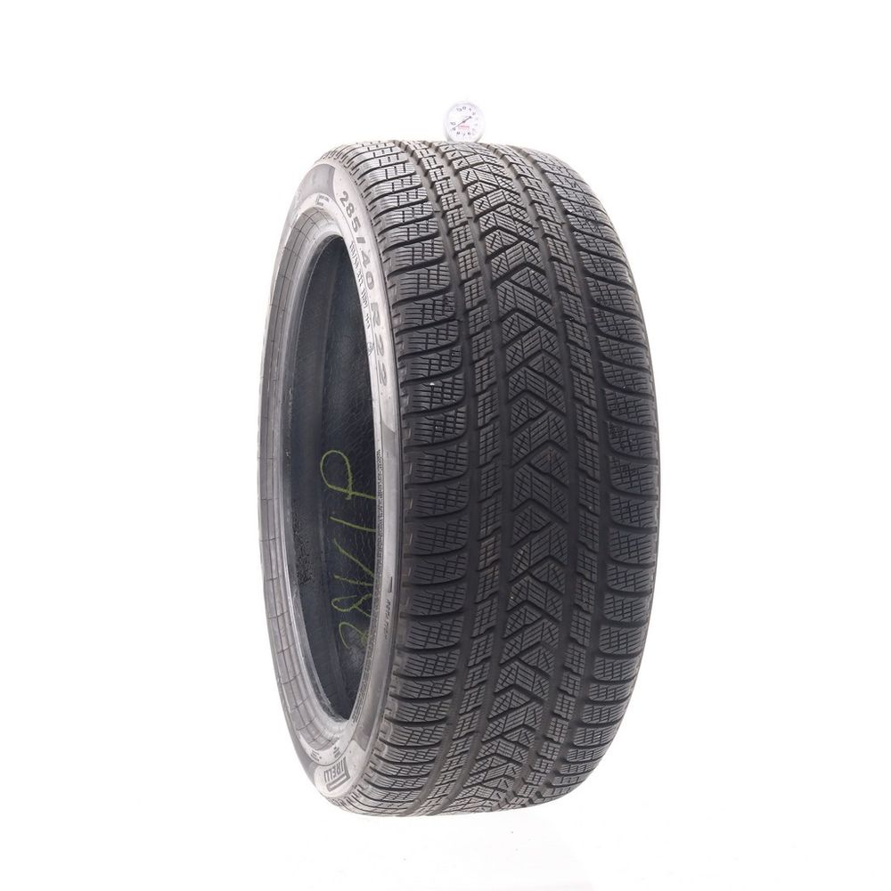 Set of (2) Used 285/40R22 Pirelli Scorpion Winter MO1 110V - 7.5-9/32 - Image 4
