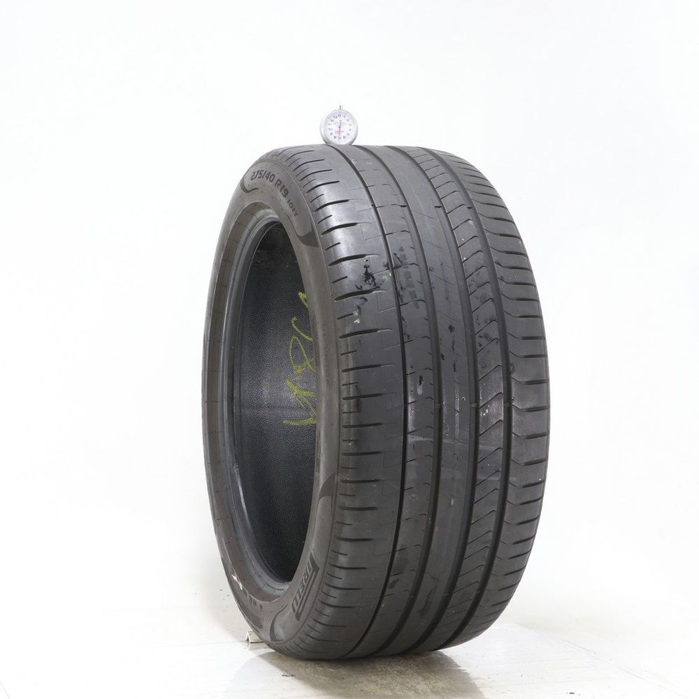 Set of (4) Used 275/40R19 Pirelli P Zero PZ4 101Y - 7-8/32 - Image 1