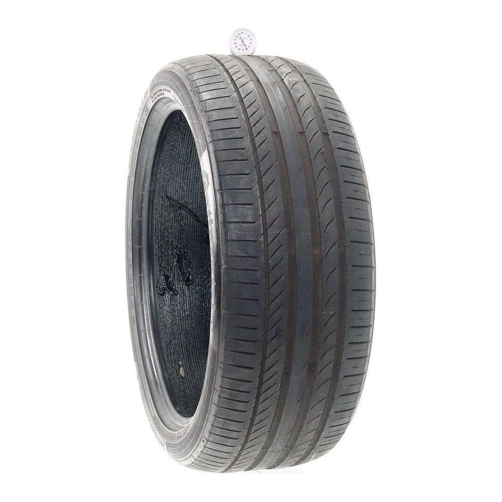 Set of (2) Used 255/40R21 Continental ContiSportContact 5 ContiSeal 102Y - 5.5-6.5/32 - Image 1