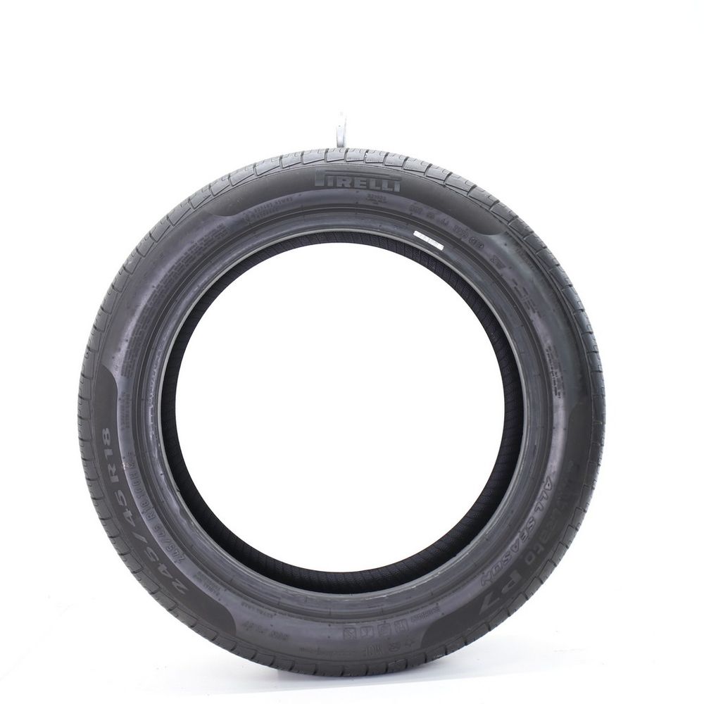 Set of (2) Used 245/45R18 Pirelli Cinturato P7 MOE Run Flat 100H - 6.5-7.5/32 - Image 3