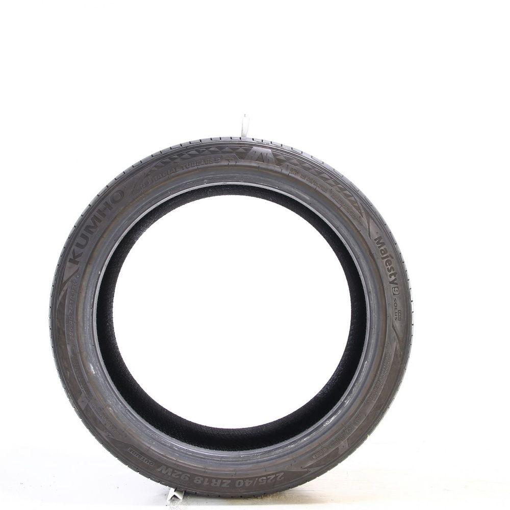 Set of (2) Used 225/40ZR18 Kumho Majesty 9 Solus TA91 92W - 7.5-8/32 - Image 3