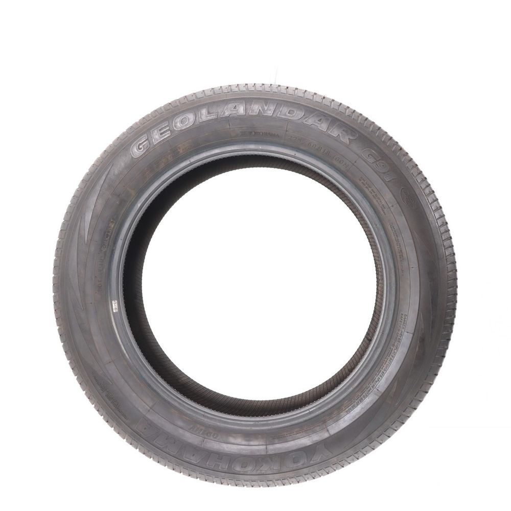 Set of (2) Used 225/60R18 Yokohama Geolandar G91HV 100H - 5.5-7/32 - Image 3