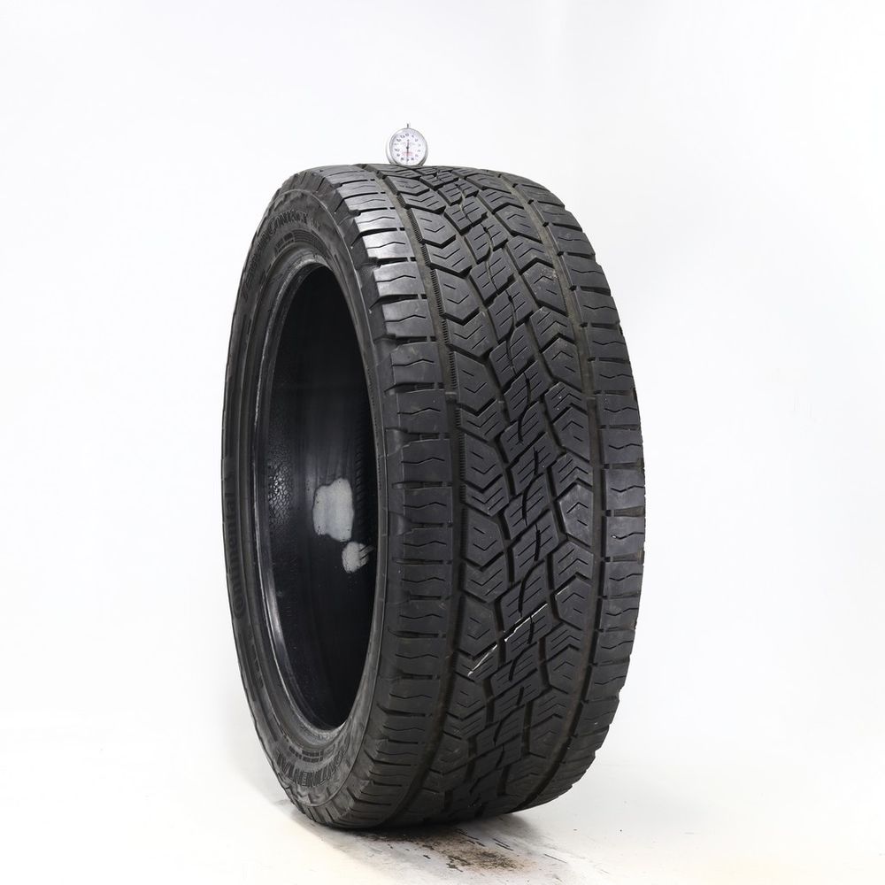 Set of (2) Used 285/45R22 Continental TerrainContact AT 114H - 7/32 - Image 1