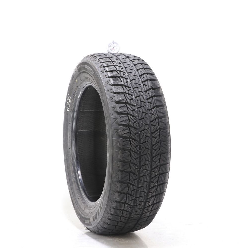 Set of (2) Used 225/60R18 Bridgestone Blizzak WS80 100H - 8.5-9.5/32 - Image 1