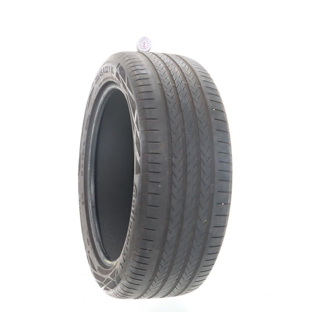 Set of (2) Used 285/45R22 Continental EcoContact 6Q MO ContiSilent 114Y - 6.5-7.5/32 - Image 1