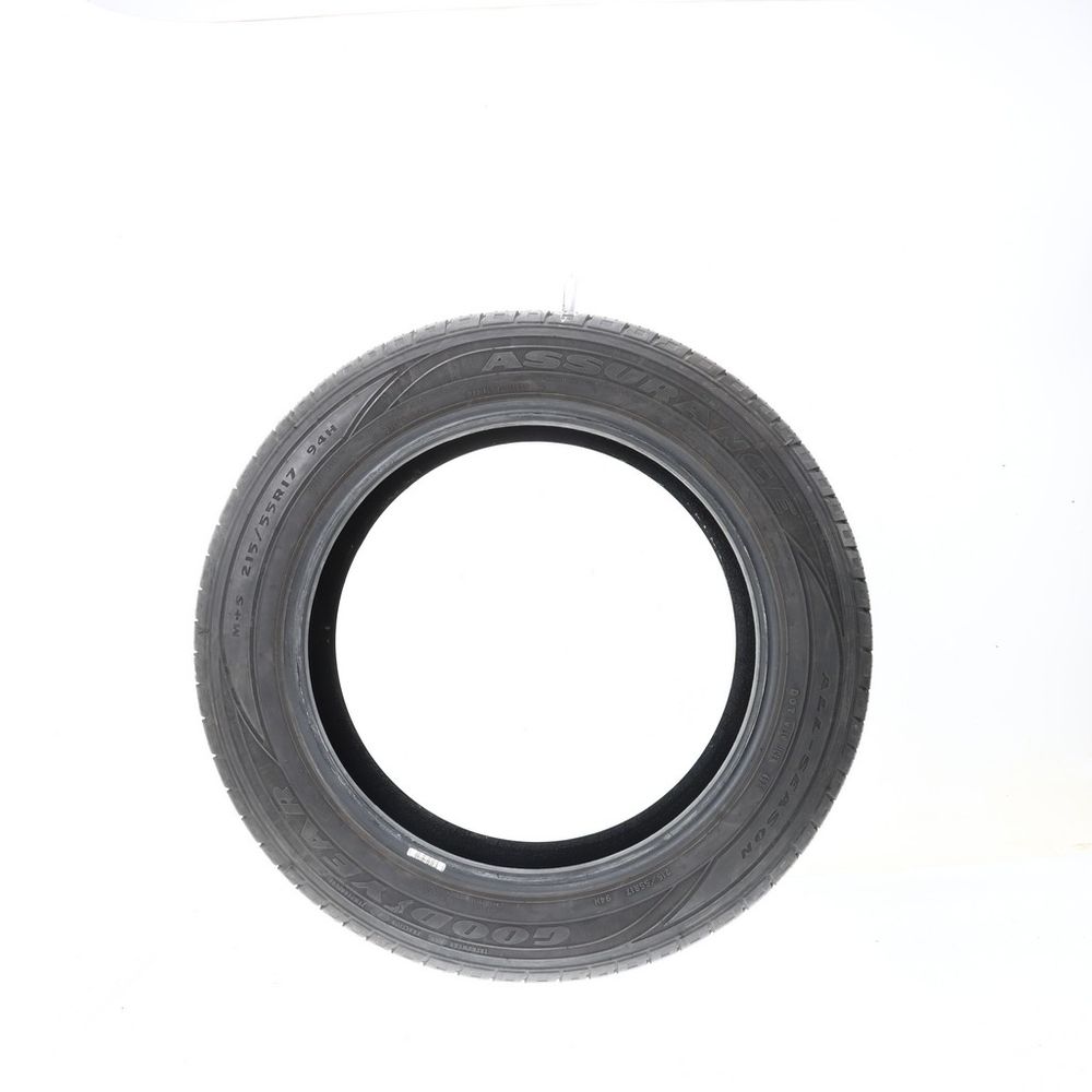 Set of (2) Used 215/55R17 Goodyear Assurance All-Season 94H - 7.5/32 - Image 3