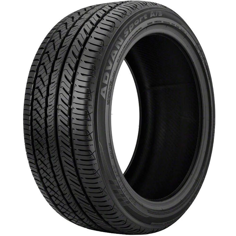 Set of (2) New 235/45R18 Yokohama ADVAN Sport A/S 98W - Image 1