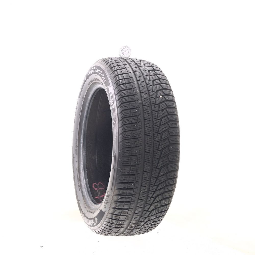 Set of (2) Used 245/55R19 Hankook Winter iCept evo2 SUV (W320A) 103H - 9-10/32 - Image 1