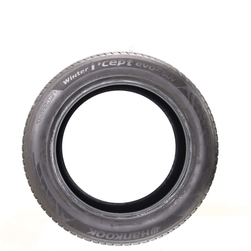 Set of (2) Used 245/55R19 Hankook Winter iCept evo2 SUV (W320A) 103H - 9-10/32 - Image 3
