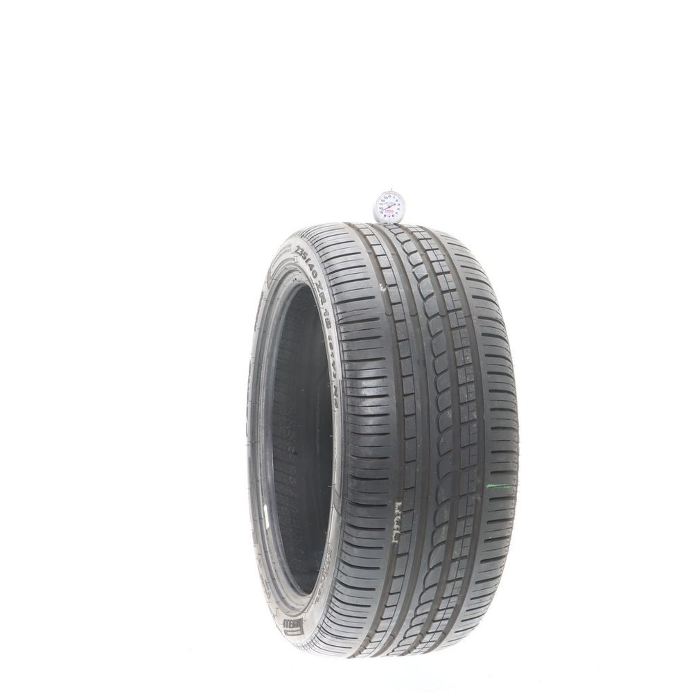 Set of (2) Used 235/40ZR18 Pirelli P Zero Rosso 91Y - 9/32 - Image 1