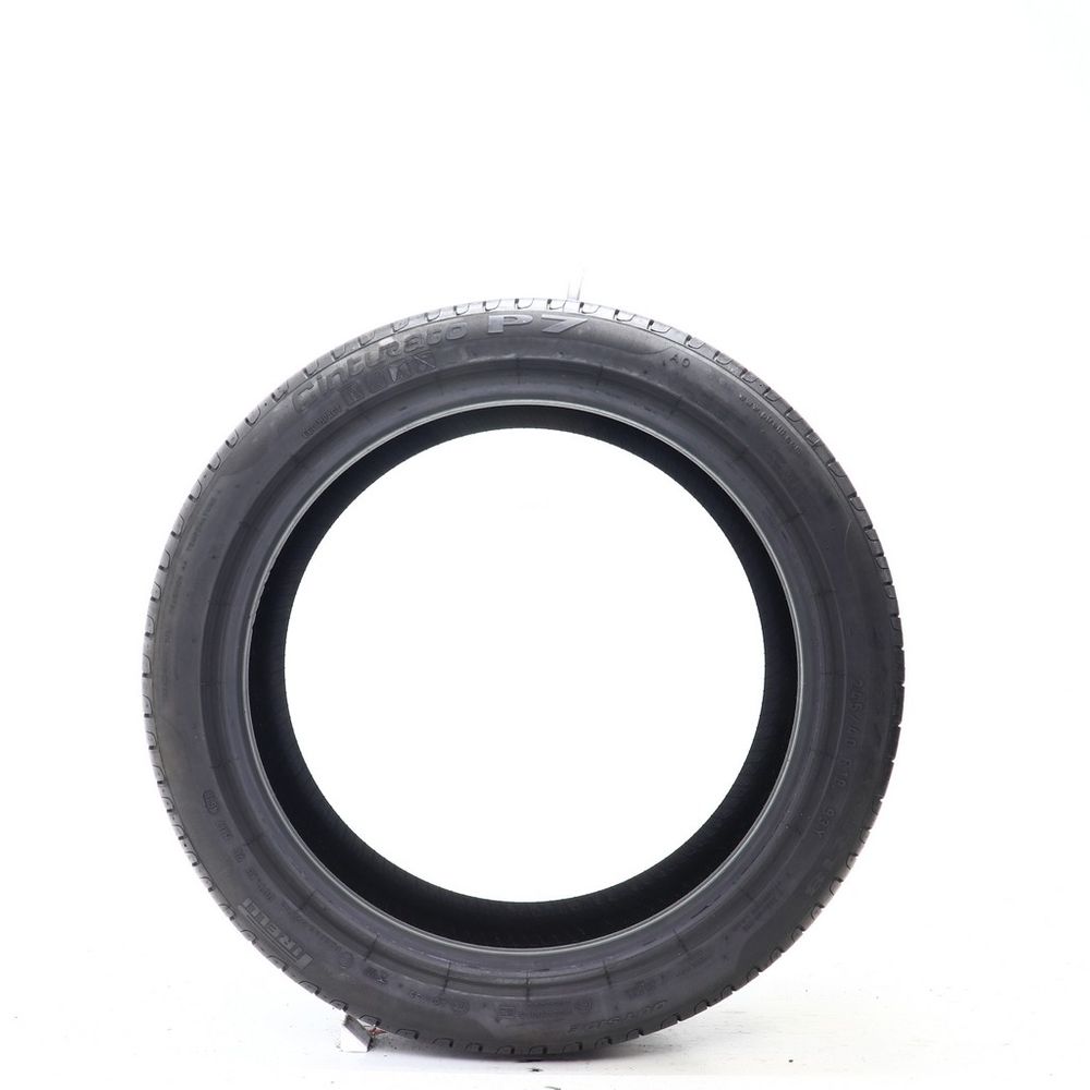 Set of (2) Used 245/40R18 Pirelli Cinturato P7 AO 93Y - 8/32 - Image 3