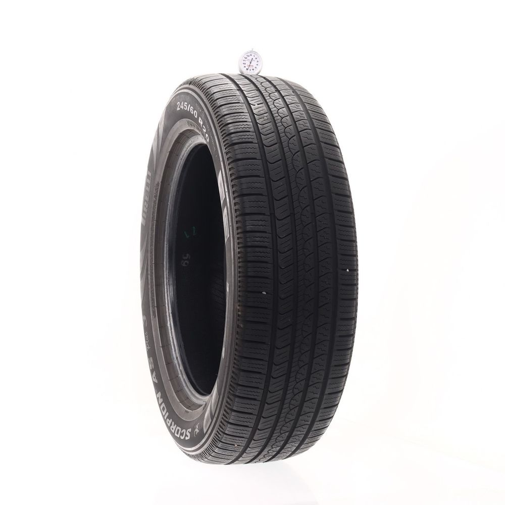 Set of (4) Used 245/60R20 Pirelli Scorpion AS Plus 3 107H - 7.5-8/32 - Image 1