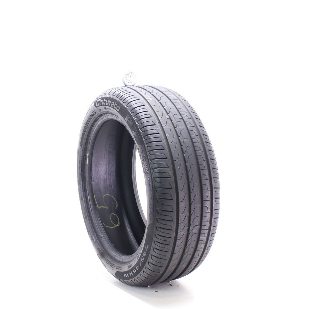 Used 245/45R18 Pirelli Cinturato P7 MOE Run Flat 100Y - 7.5/32 - Image 1