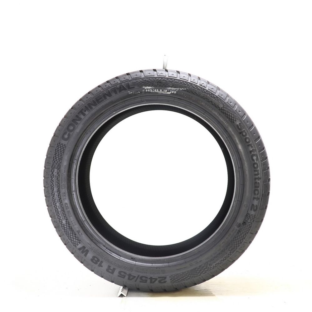 Used 245/45R18 Continental SportContact 2 J 100W - 9/32 - Image 3