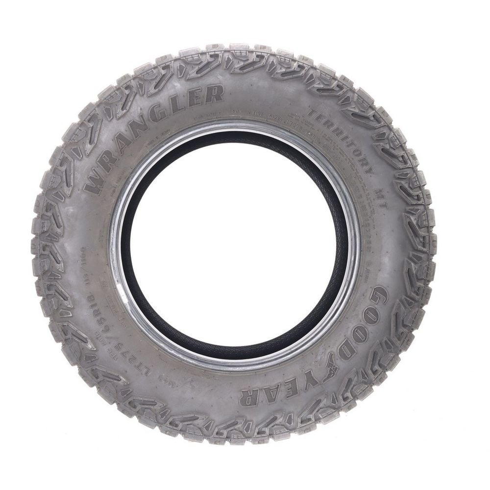 Set of (2) Used LT 275/65R18 Goodyear Wrangler Territory MT 113/110Q C - 10.5-11/32 - Image 3