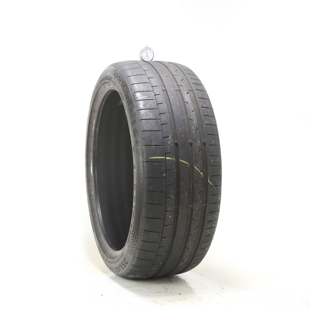 Set of (2) Used 255/40ZR21 Continental SportContact 6 102Y - 6-6.5/32 - Image 4