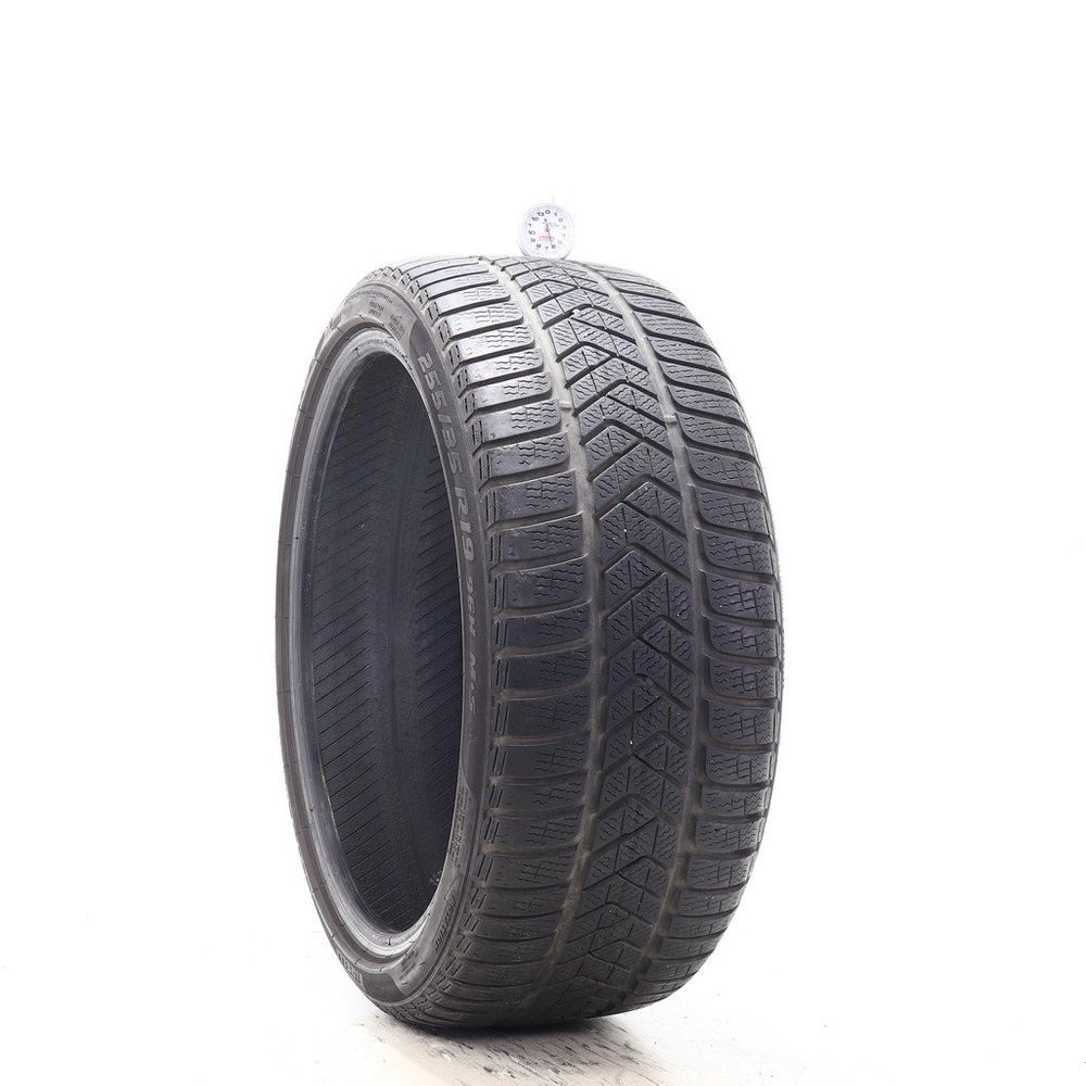 Set of (2) Used 255/35R19 Pirelli Winter Sottozero 3 J 96H - 6-7/32 - Image 1