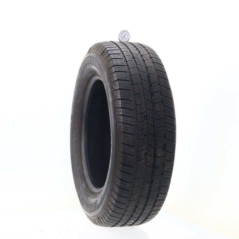 Set of (2) Used 255/65R18 Michelin Defender LTX M/S 111T - 8.5-9.5/32 - Image 1