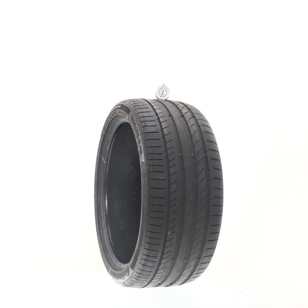 Set of (2) Used 255/35R19 Continental ContiSportContact 5P AO 96Y - 7.5/32 - Image 1