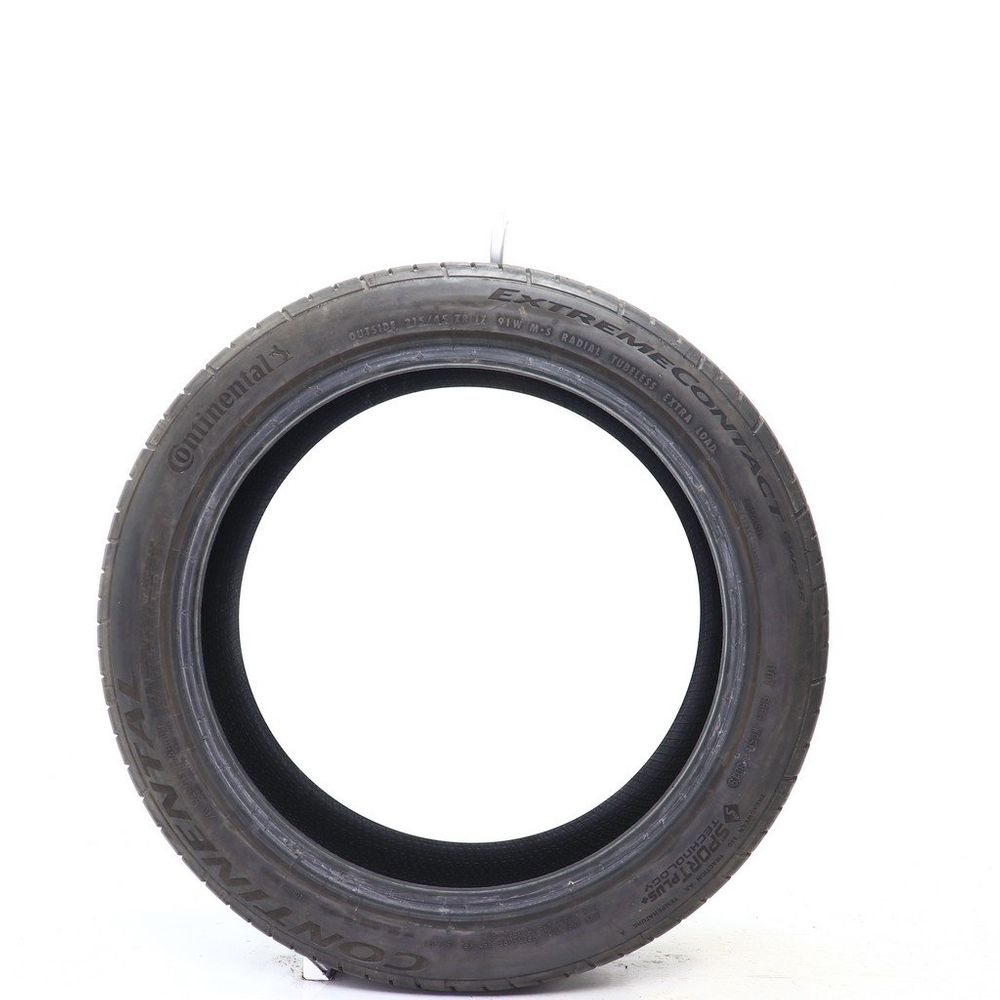 Set of (2) Used 215/45ZR17 Continental ExtremeContact DWS06 91W - 7.5-8/32 - Image 3