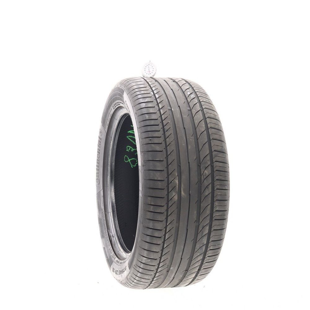 Set of (2) Used 275/45ZR18 Continental ContiSportContact 5 NO 103Y - 6.5-7/32 - Image 1