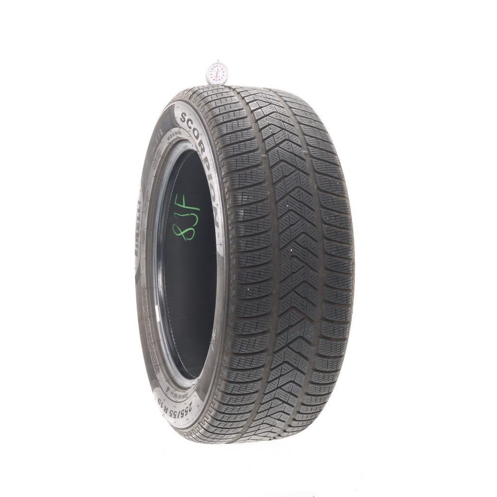 Set of (2) Used 255/55R19 Pirelli Scorpion Winter AO 111H - 7/32 - Image 1