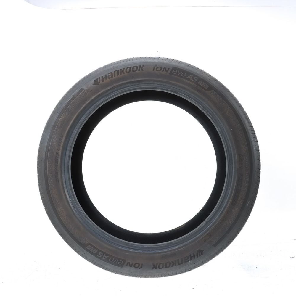 Set of (2) Used 285/45R21 Hankook iON evo AS SUV Sound Absorber EV 113V - 7.5-8.5/32 - Image 3